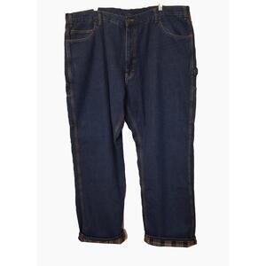 Real Work Wear Men's Flannel Lined Carpenter Jeans Size 44X34-NWT